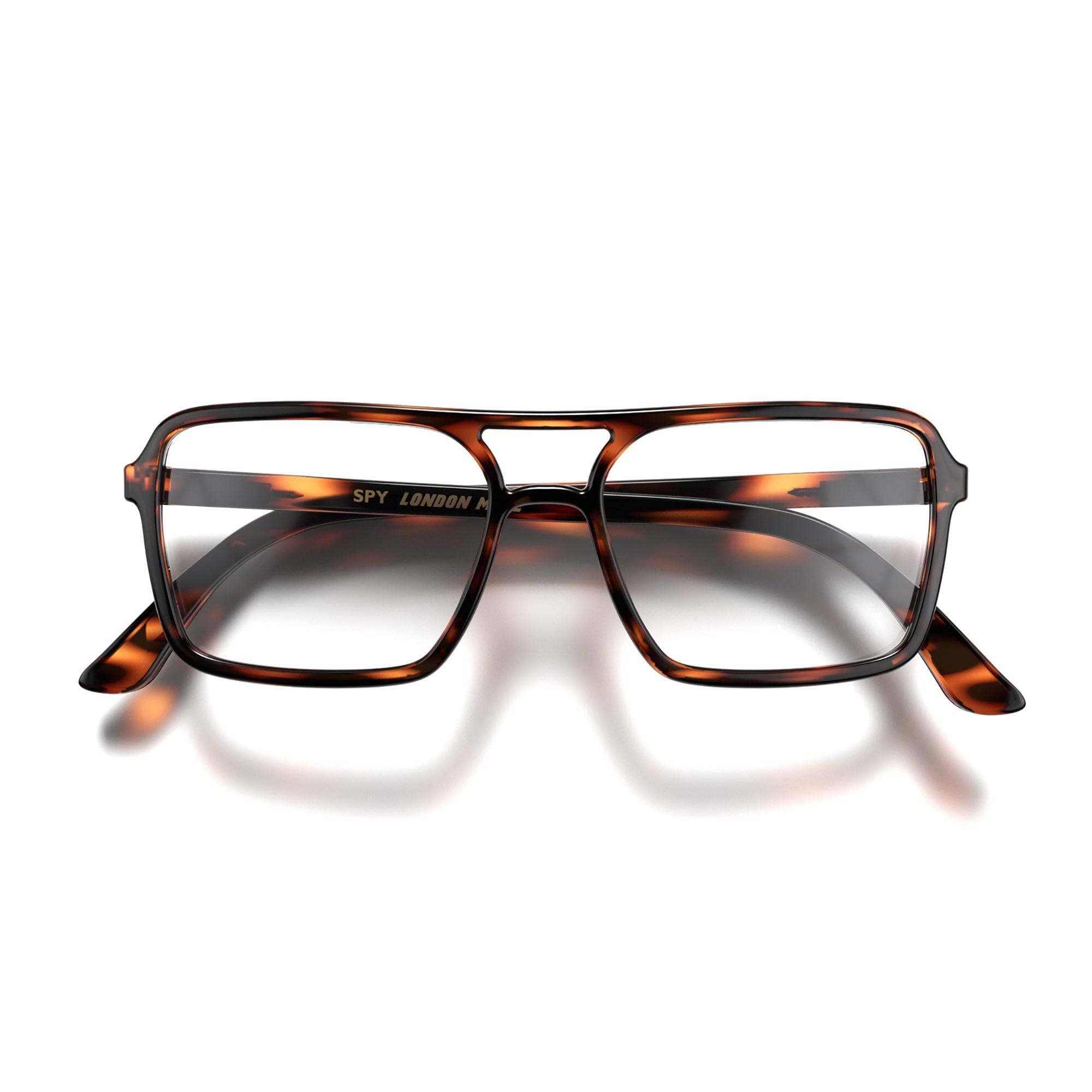 LONDON MOLE® Spy reading glasses | Cool square shaped pilot style readers | Men’s Women’s Unisex | Spring hinges