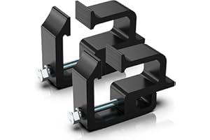 ovsor Truck Clamps Set of 2 Packs for Truck Canopy, Truck Bed Clamps, Mounting Clamps for Dodge Dakota Ram 1500 2500 3500, F150, F250(2, Black)