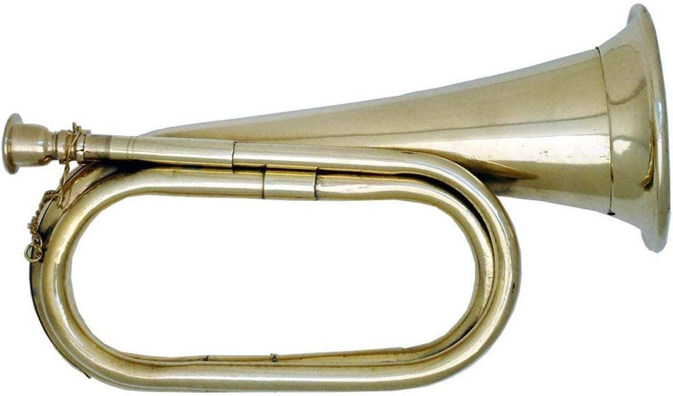 SC EXPORTS Civil War Era Brass Bugle US Military Cavalry Style Horn New: Musical Instruments