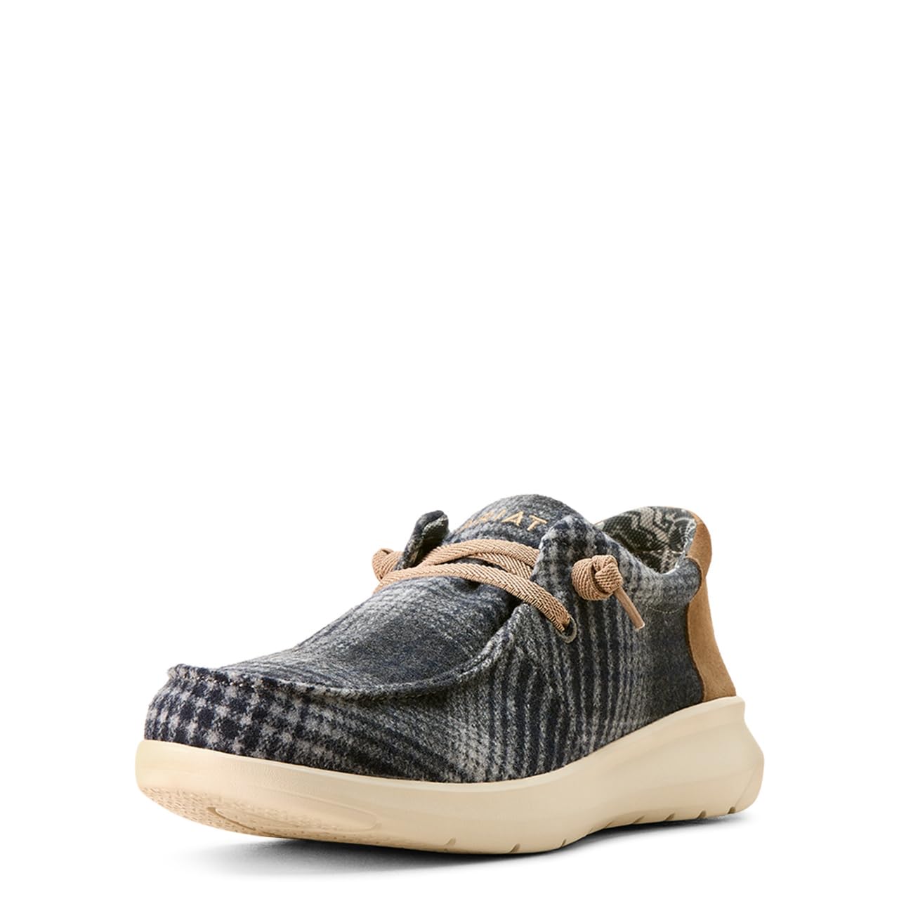 ARIAT Men's Hilo, Black & Grey Flannel, 8.5 Image