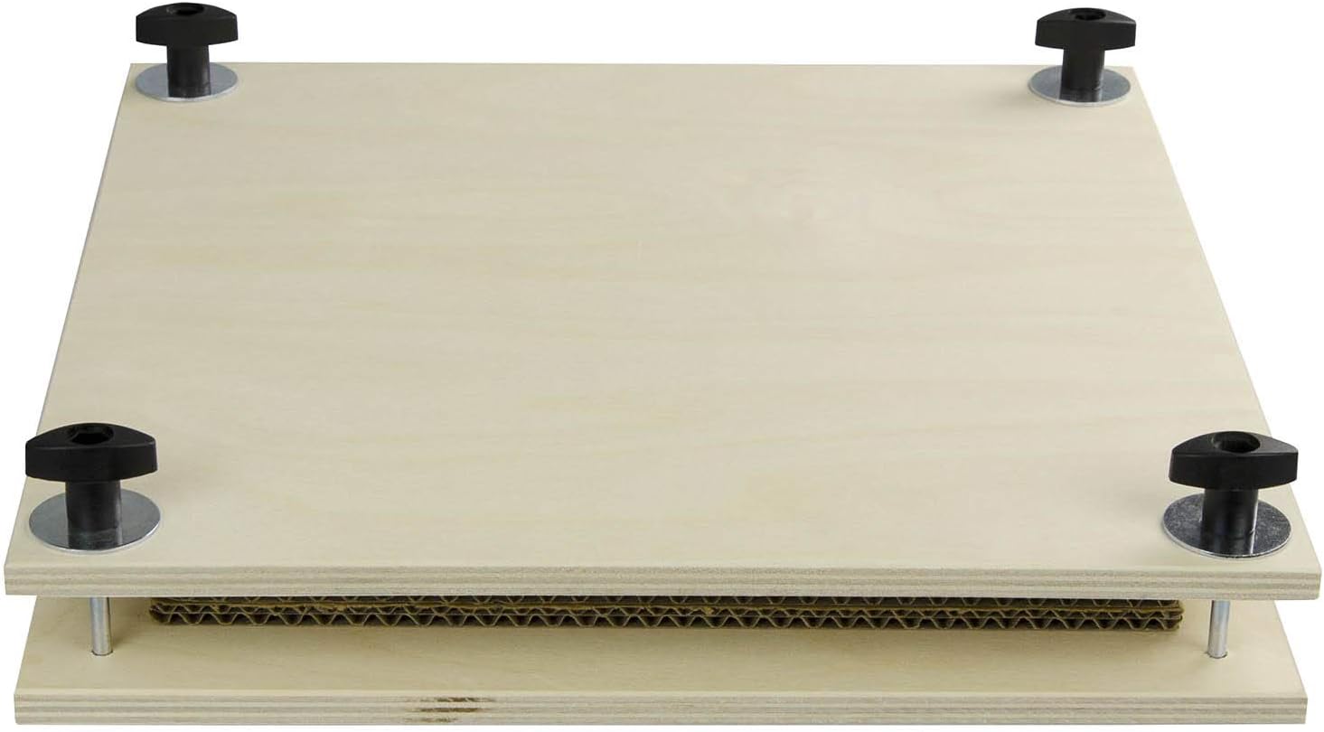 PEBARO BP1 Flower Press Birch Plywood with 4 Cardboard Inserts Printable, Natural wood, medium-sized