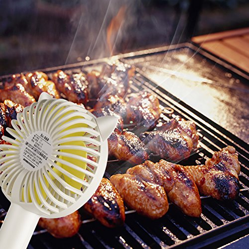 SUPOLOGY Mini Handheld Portable Personal Fan, USB Rechargeable Twin Turbo Blades Operated Adjustable 3 Speeds Desktop Fan for Home Office Outdoor Travel