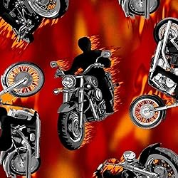 Pico Textiles 1 Yard - Motorcycle Fleece Fabric