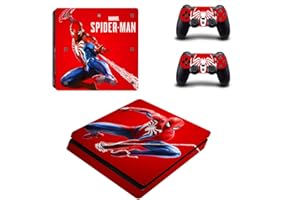 Vanknight Vinyl Decal Skin Stickers Cover Compatible with PS4 Slim S Console Controllers Red Spider