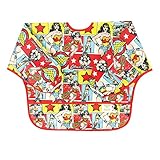 Bumkins DC Comics Waterproof Sleeved Bib, Wonder Woman Comic (6-24 Months)