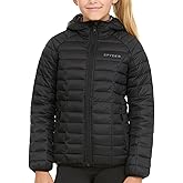 Spyder Girls Puffer Jacket with Hood Packable, Girls Winter Coats, Lightweight Ski Snow Outerwear