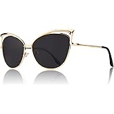 GQUEEN Trendy Oversized Sunglasses for Women Polarized Cat Eye Cute UV400 Protection
