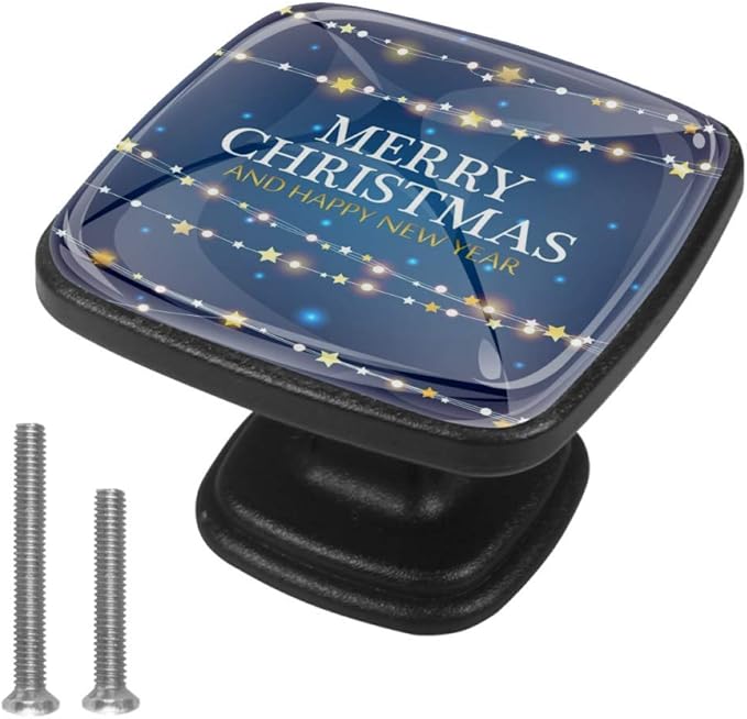 Schubladengriff, Weihnachtsbeleuchtung, Sterne, quadratisch, mit