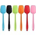 Silicone Spatulas, Small Rubber Spoon Spatula Heat Resistant Seamless One Piece Design Non-Stick Spoonula Flexible Scrapers B
