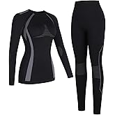 ATTRACO Thermal Underwear Set Womens Long Johns Warm Base Layer Top Bottom for Cold Weather Clothes