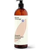 Plant Therapy Organic Fractionated Coconut Oil with Pump 32 oz, 100% Pure, USDA Certified, Liquid Coconut Oil for Essential Oils, Body Care, Massage, and Aromatherapy