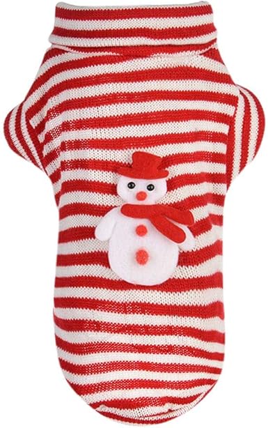 Bonhomme De Neige Noël Cadeau Vetement Danimal Compagniepull Col Haut Veste Chienchat Costume Sweat Shirt Accessoires Jacket Rayure Chihuahua