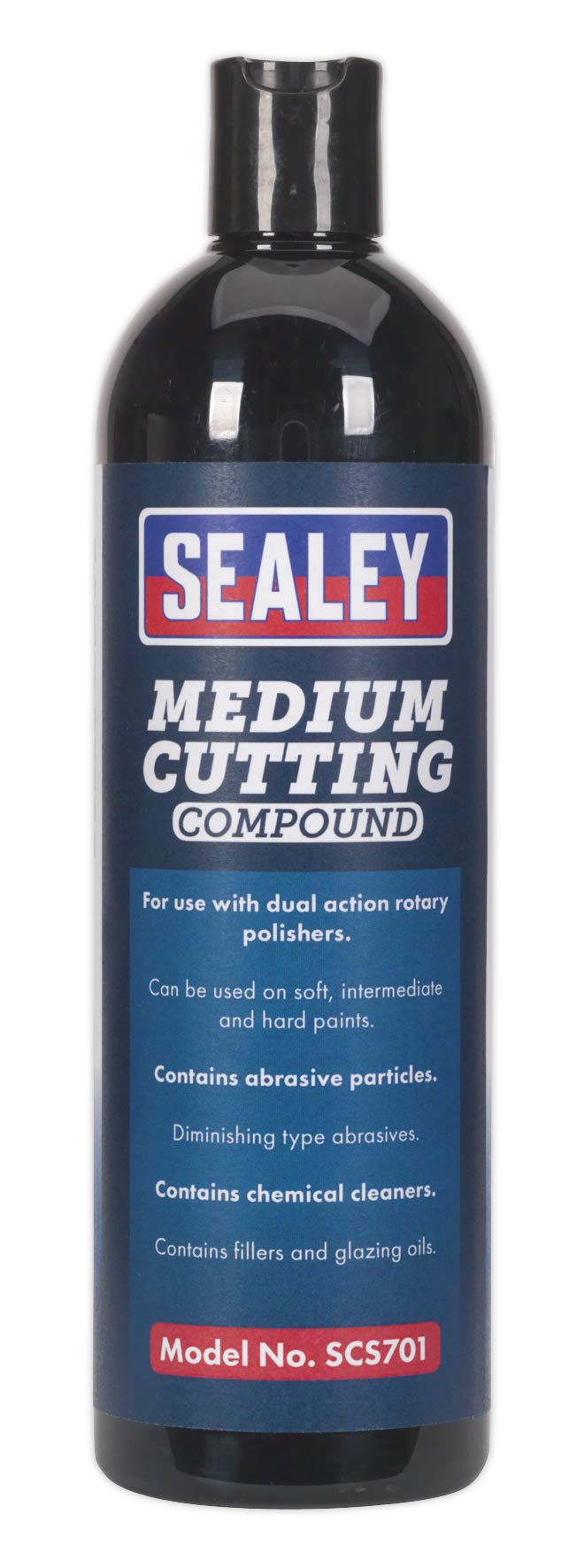 Sealey SCS701 Medium Cutting Compound, 500ml, Black