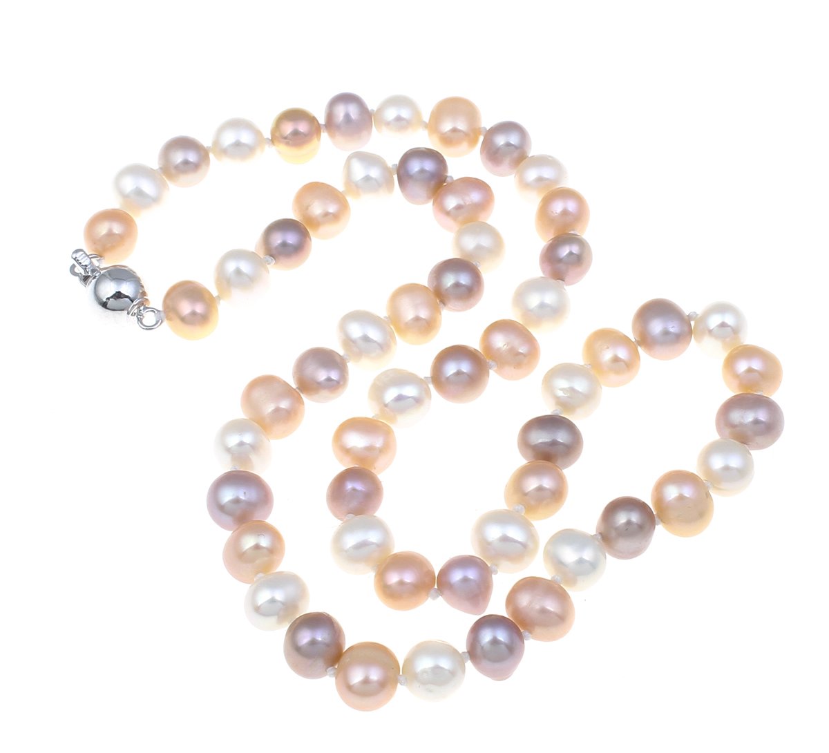 TreasureBay 8-9mm Multicolor Freshwater Pearl Necklace for Women and Girls (Multicolour) — image 1
