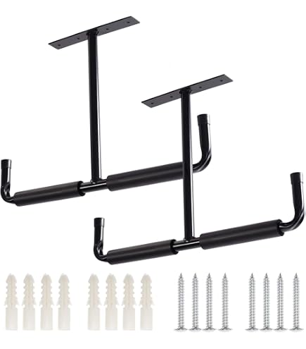 Crochets Garage Plafond Locawaya - Support Rangement Outils Vélo Échelle Robuste