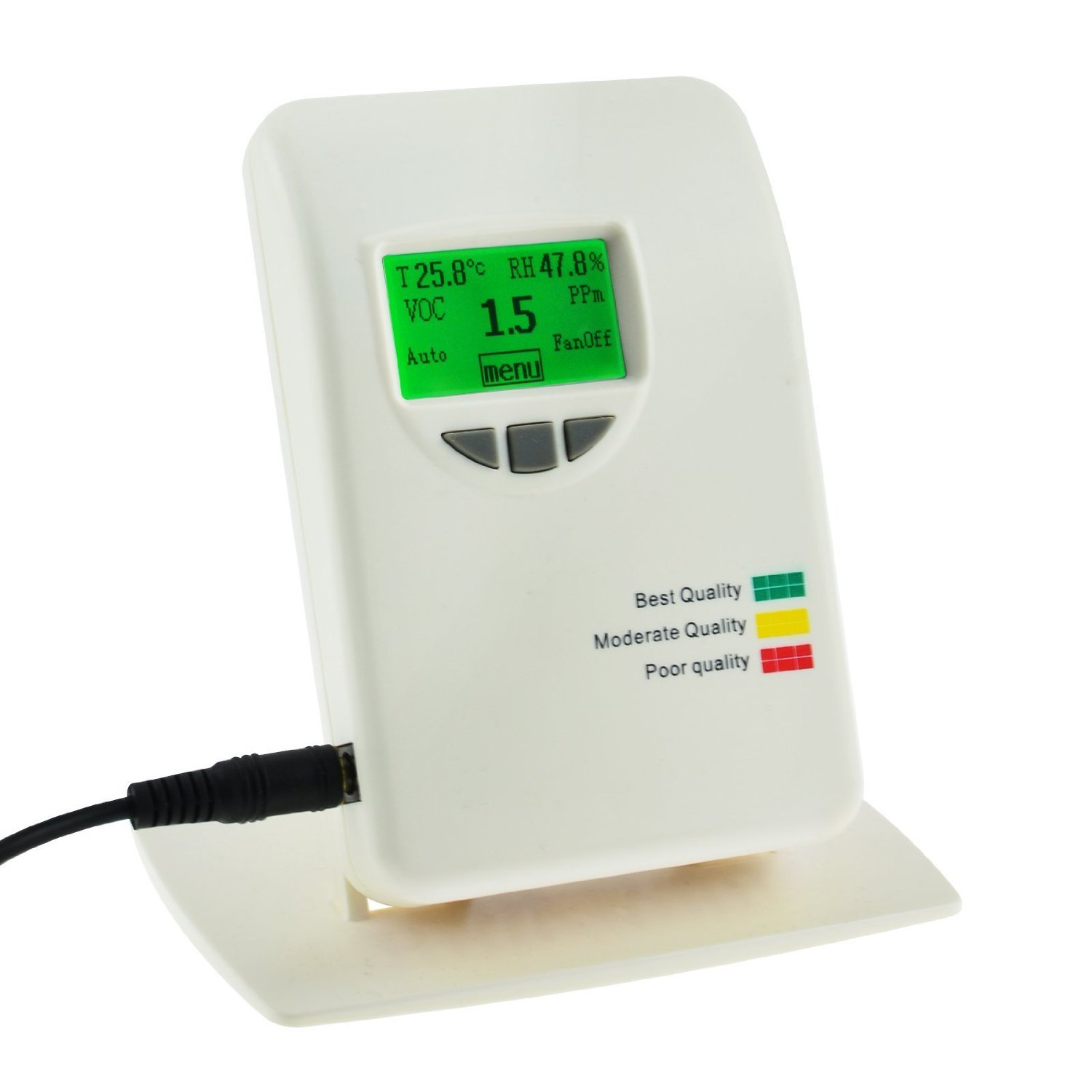 VOC Meter Air Quality Instrument Matrix Dot Display LCD Color Coded Air