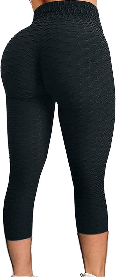 Amazon.com: LowProfile Scrunch Butt Capris Leggings for Women, High Waisted Booty Lifting 