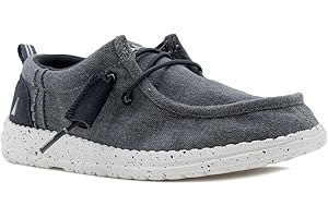 Nautica Kids Boys Youth Comfort Loafers, Lace-Up Boat Shoe, Lightweight Casual Stretch Sneaker-Little Kid/Big Kid Rushford