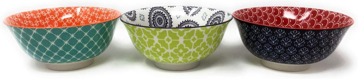 Certified International Chelsea 6 Ceramic Bowls (Green New): Kitchen & Dining
