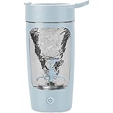 daasigwaa Electric Shaker Bottle, Blender Bottles For Protein Mixes, | Tritan | BPA Free| Portable Mixer Cup, Rechargeable Shake Cups And Meal Replacement Shakes, 22 oz(Blue)