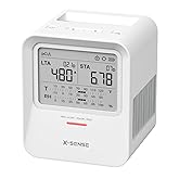X-Sense Radon Detector, Audible & Visual Alerts, One-Touch Reset, Stores Up to 99 Local Reports, with Temperature & Humidity Range Display, Long-Term Accurate Monitoring Up to 999 Days, Model XR0B-SR