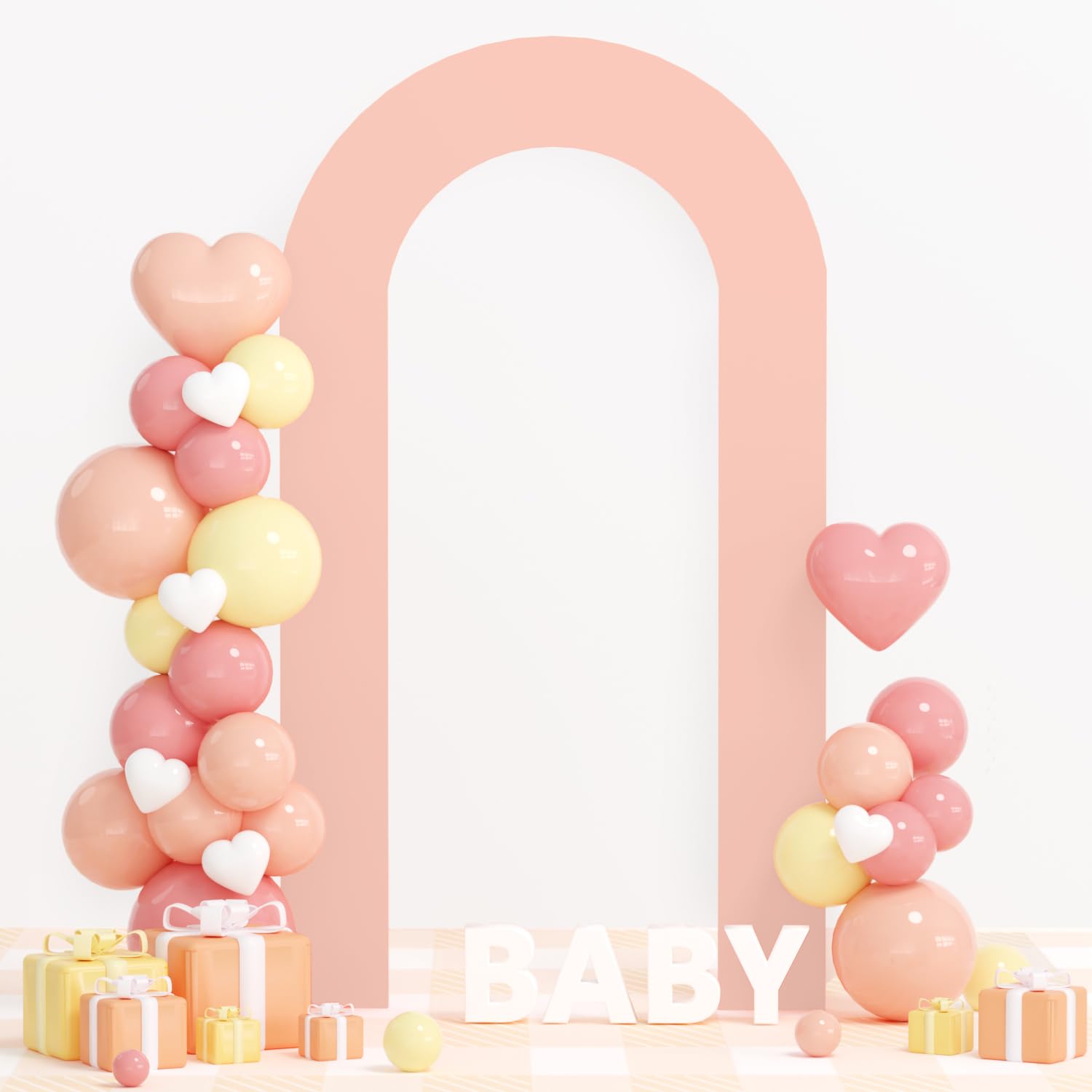 Photo 1 of PATYDEST Open Arch Cover 7.2FT Dusty Rose Arch Covers Stretchy Backdrop Double-Sided U Shaped Wedding Arch Cover Spandex Fitted Arch Backdrop Stand Covers for Birthday Party Baby Shower Banquet Decor