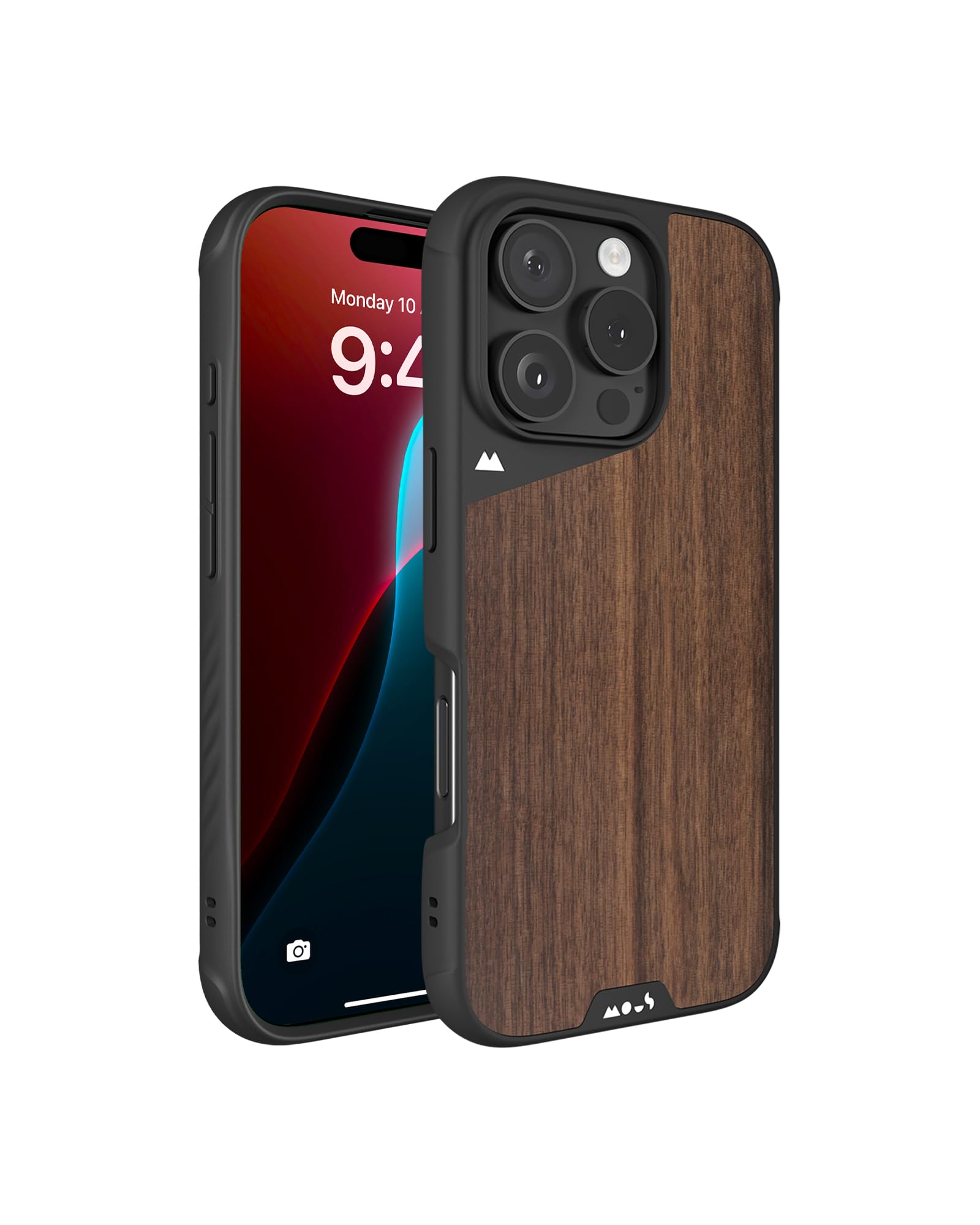 Mous for iPhone 16 Pro Case MagSafe Compatible - Limitless 6.0 - Walnut - Protective Shockproof Phone Cover