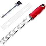 Citrus Lemon Zester, Cheese Grater Stainless Steel for Parmesan, Chocolate, Fruits, Ginger, Garlic, Veggies, Fine Zesters Gra