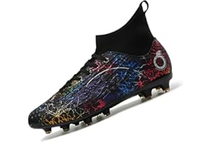 Roniluu Soccer Cleats,Breathable Soccer Boots Men Women,Youth Football Shoes High-Top