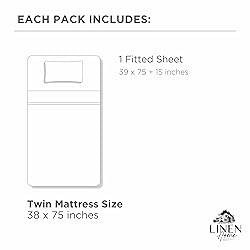 Linen Home 100% Cotton Percale Weave Fitted