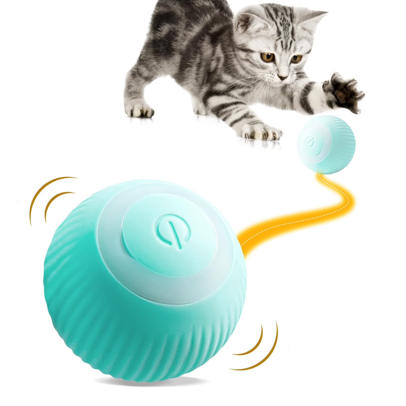Smart Cat Ball Toy, Interactive Auto-Rolling With Led Lights, Rechargeable And Durable, Engaging And Stimulating Toy For Cats And Kittens, Perfect For Indoor Play