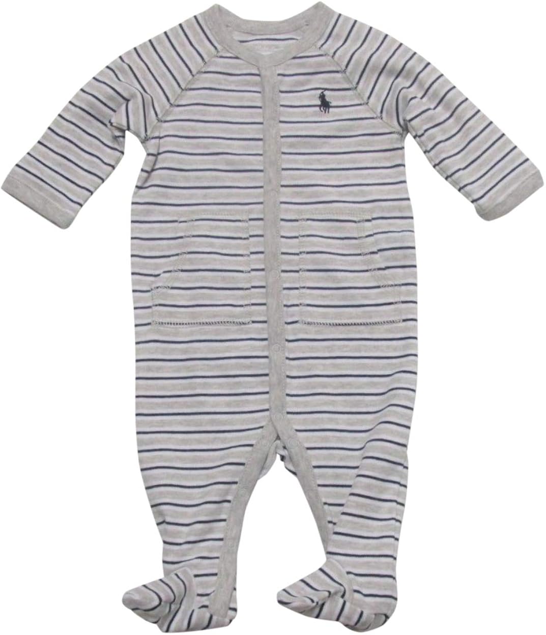 Polo Ralph Lauren Kids Baby Boy's YD Interlock Stripe Coveralls (Infant
