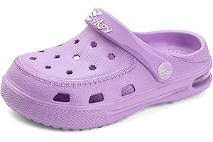 Engtoy Kids Clogs Boys Girls Garden Shoes Slip on Kids Slides Sandals Funny Lightweight Beach Slippers