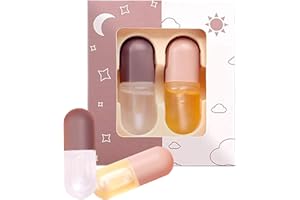 SPRSTAR 2 Pcs Lip Plumper-Natural Lip Plumper and Lip Care Serum,Syrup Cosmetics Lip Plumper,Lip Enhancer&Lip Care Serum for Fuller Softer Lips,Reduce Fine Lin