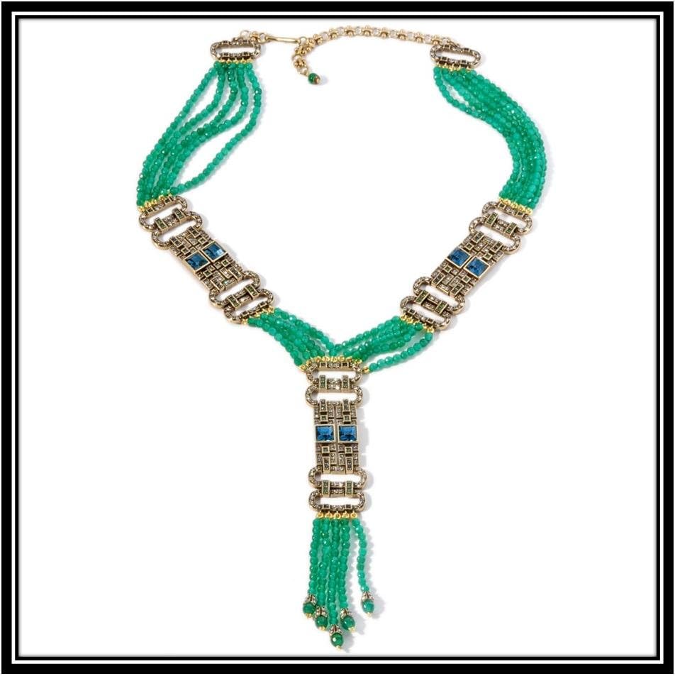 Heidi Daus Deco Decadence Drop Neck Gorgeous Showstopper Statement Piece!