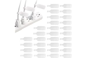 Wrap-It Storage Cable Labels - Medium, White (30-Pack) Write On Cord Labels, Wire Tags for Cable Management and Organizer for