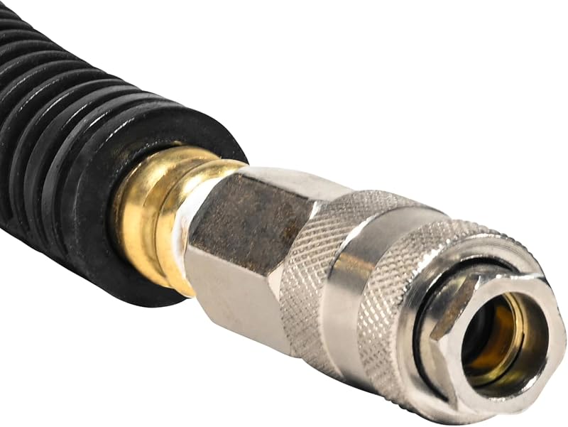 Automatikschlauchtrommel 15 m (12 bar, 180° schwenkbar, Druckluftschlauch Ø 16/9 mm hochflexibel, abriebfest, überfahrbar, chemikalien- und temperaturbeständig, Automatikeinzug, Wandhalterung)