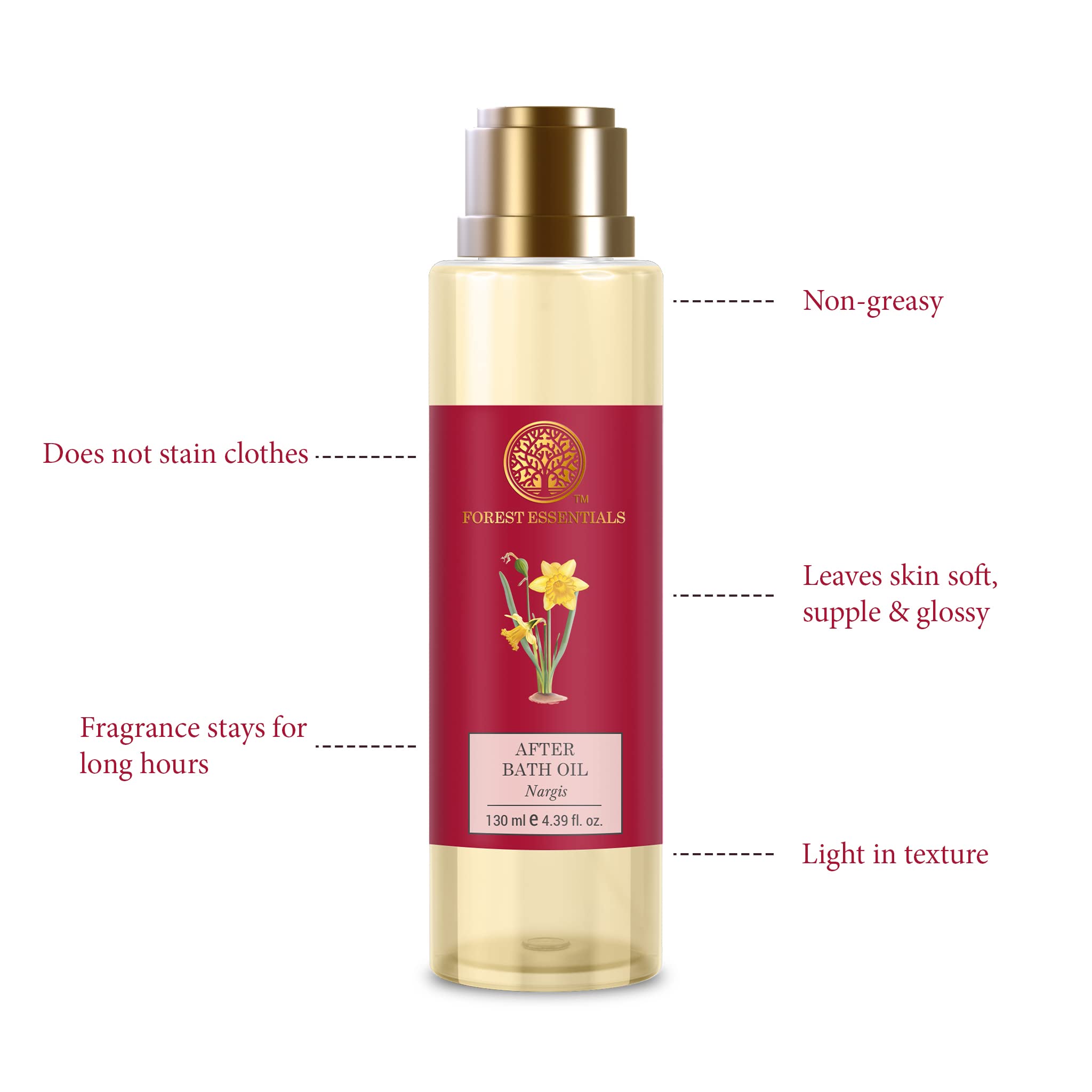 Forest Essentials After Bath Oil Nargis 130 ml (Body Oil)