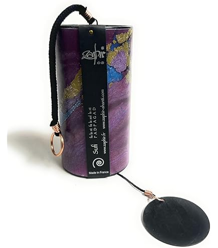 Carillon Di Vento Zaphir Twilight Red - Suoni Rilassanti Per Meditazione E Arredamento, Fatto A Mano In Francia - Foto 3