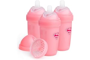 Herobility Double Anti-Colic Baby Bottles – 8.5 fl oz/240ml – 3-Pack – BPA-Free