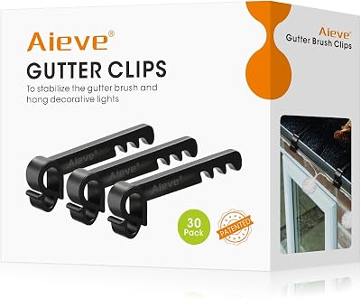 AIEVE 30 Pack Gutter Brush Clips for 75/100/150mm Guttering