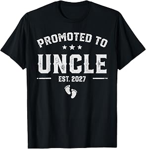 First Time Uncle Est 2027 Promoted to Uncle Est. 2027 T-Shirt