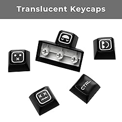 GMKWTL XVX Black Translucent Keycaps, Double Shot