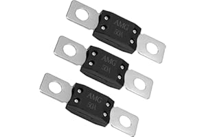CCHRN 3 PCS 50A 125V MEGA/AMG Fuse, High Current Copper Alloy Strip Bolt-on Vehicle Fuses Replacement, Heavy Duty Bolt Down A