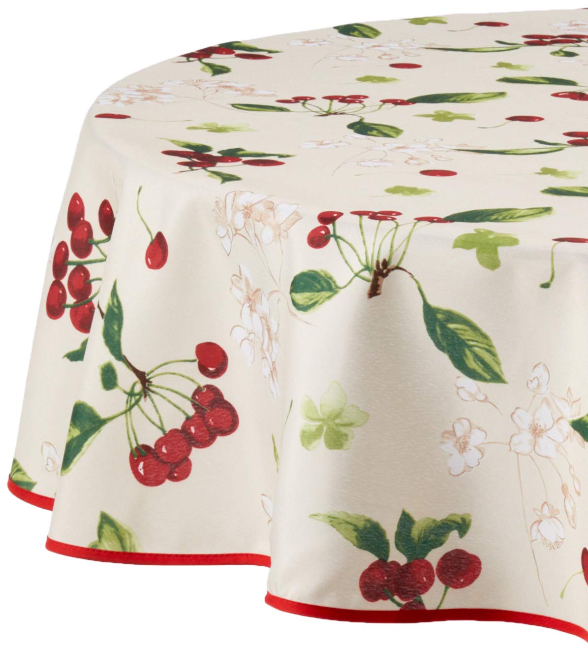 Best round vintage table cloth cherries