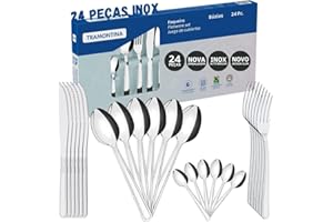 Jogo de Talheres Faqueiro Inox 24 Peças Búzios Tramontina