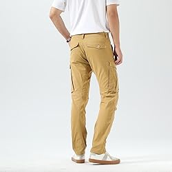 Plaid&Plain Men's and Women's Khaki Cargo Pants