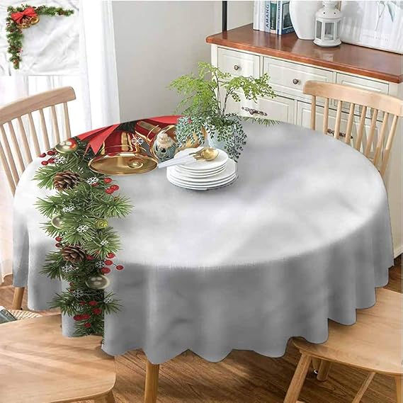 Christmas Tablecloth Round outdoor tablecloth,Christmas,Xmas Corner