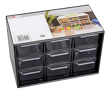 Ronteno Plastic Multipurpose Plastic Storage Container Box With 9