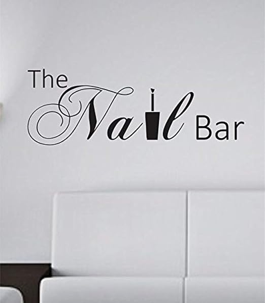 Amazon Com Wall Vinyl Decal The Nail Bar Nail Tech Store Business